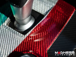  Alfa Romeo Stelvio Shift Gate & Stereo Control Trim - Carbon Fiber - Pre '20 - Italian Theme - Feroce Carbon